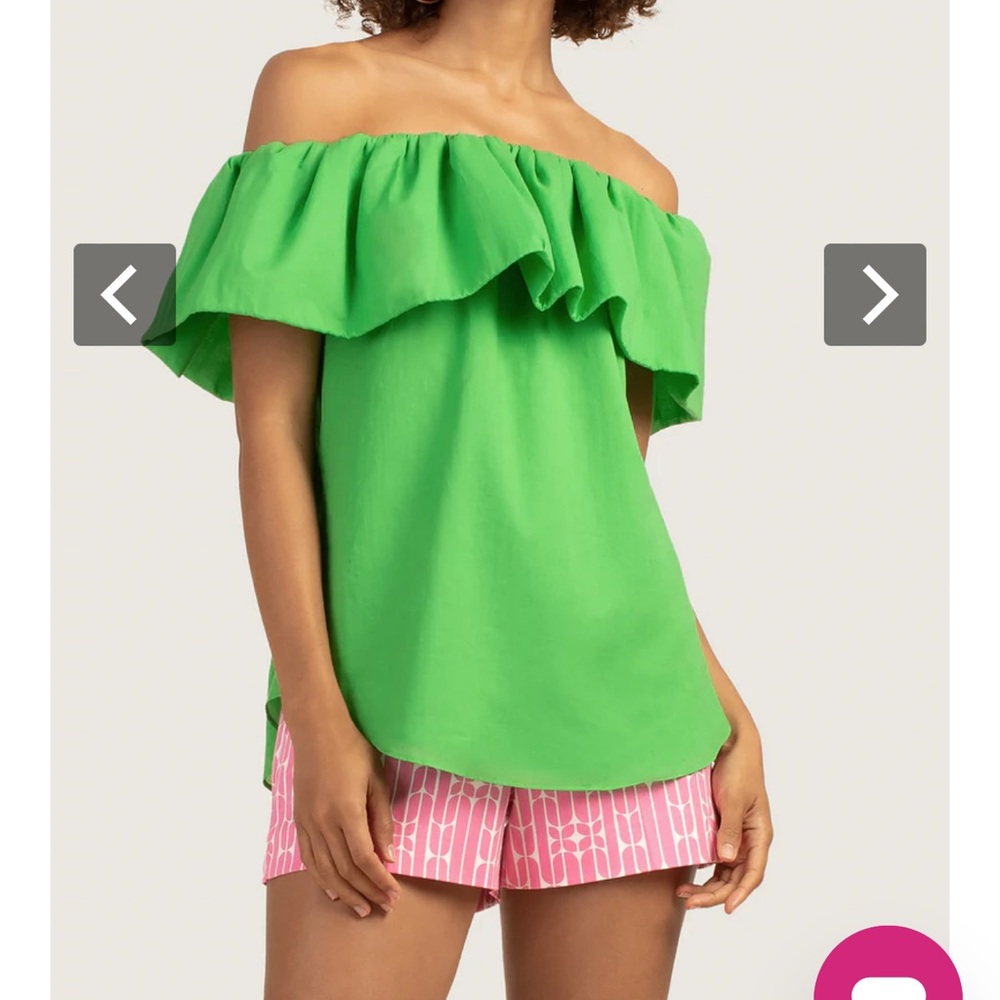 NEW TRINA TURK Air Green Top